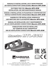 Sabiana Maestro MTL-ECM Manual De Instalación, Uso Y Mantenimiento