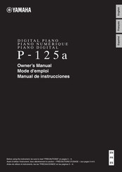 Yamaha P-125a Manual De Instrucciones