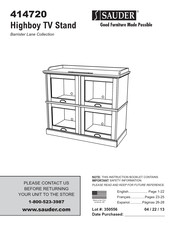 Sauder Barrister Lane 414720 Instrucciones De Montaje