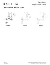 KALLISTA P25001-00 Instrucciones De Instalación