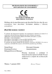 Kolver PLUTO 20CA Manual De Instrucciones