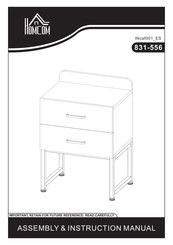 Homcom 831-556 Manual De Montaje E Instrucciones