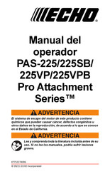 Echo Pro Attachment PAS-225SB Manual Del Operador