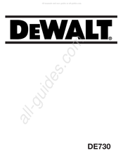 DeWalt DE730 Manual De Instrucciones