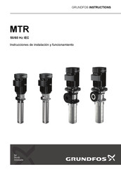 Grundfos MTR Instrucciones De Instalación Y Funcionamiento