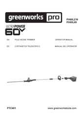 GreenWorks Pro ULTRAPOWER 60V PH60L210 Manual Del Operador