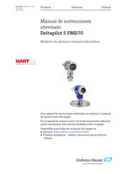 Endress+Hauser Deltapilot S FMB70 Manual De Instrucciones Abreviado
