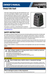 Little Giant Simply Falls Vault Manual Del Propietário