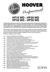 Hoover Professional HP50 WD Manual De Uso Y Mantenimiento