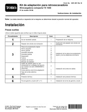 Toro TX 1000 23126 Instrucciones De Instalación