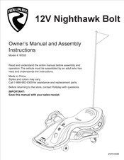 Rollplay 12V Nighthawk Bolt Manual Del Propietário