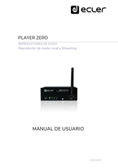Ecler PLAYER ZERO Manual De Usuario
