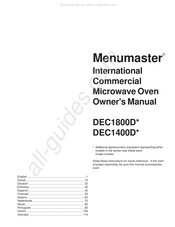 Menumaster DEC1400D Serie Manual