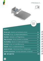 Pressalit VALUE IV R1620 Instrucciones De Uso Y Mantenimiento