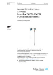 Endress+Hauser Levelflex FMP57 FOUNDATION Fieldbus Manual De Instrucciones Abreviado