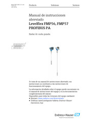 Endress+Hauser Levelflex FMP57 PROFIBUS PA Manual De Instrucciones Abreviado