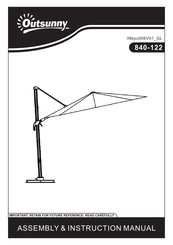 Outsunny 840-122 Manual De Montaje E Instrucciones