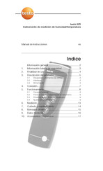 testo 625 Manual De Instrucciones
