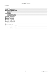 ENERGY SISTEM urban1 Manual De Usuario