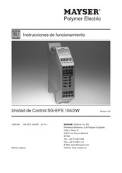 MAYSER SG-EFS 104/2W Instrucciones De Funcionamiento