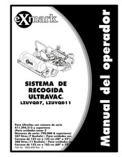 Exmark ULTRAVAC LZUVQD7 Manual Del Operador