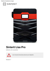 SINTERIT Lisa Pro Manual De Usuario