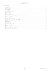 ENERGY SISTEM TOWER 5 Manual De Usuario