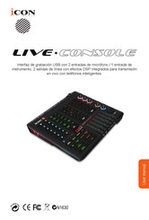 ICON ProAudio LIVE-CONSOLE Guia Del Usuario