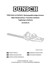 Dunsch DU34040-55 Instrucciones Originales