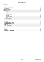 ENERGY SISTEM eco beech wood Manual De Usuario