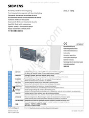 Siemens 3VA9 7 - 0EK2 Serie Instructions De Service