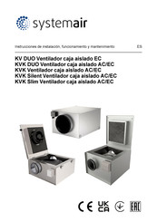 SystemAir KVK Slim EC 125 Instrucciones De Instalación, Funcionamiento Y Mantenimiento