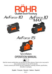 Rohr AirForce 10 MAX Operación Manual