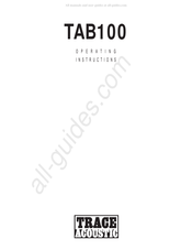 Trace Acoustic TAB100 Manual De Instrucciones