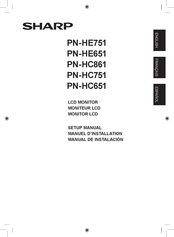 Sharp PN-HE651 Manual De Instalación