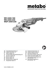 Metabo WEP 2400-230 Manual Original