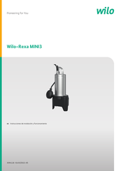 Wilo Rexa MINI3 Serie Instrucciones De Instalación Y Funcionamiento
