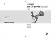 Bosch GWS 18V-180 PC Professional Manual Original