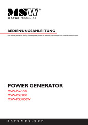 MSW MSW-PG3000W Manual De Instrucciones