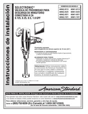 American Standard SELECTRONIC 6062.025 Instrucciones De Instalación