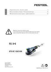 Festool ETS EC 125/3 EQ Manual De Instrucciones Original