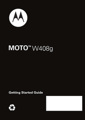 Motorola MOTO W408g Guía De Inicio