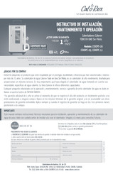 Calorex COXDPE-11 Instructivo De Instalación, Mantenimiento Y Operación