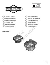 Briggs & Stratton 100600 Manual Del Operador