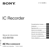 Sony ICD-BX700 Manual De Instrucciones