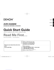 Denon AVR-X3200W Guía De Configuración Rápida