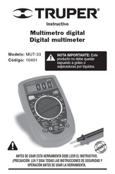 Truper MUT-33 Instructivo