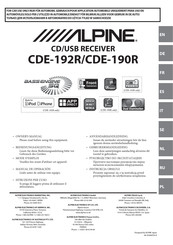 Alpine CDE-192R Manual De Instrucciones