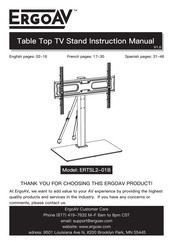 ErgoAV ERTSL2-01B Manual De Instrucciones