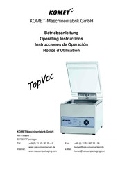 Komet TopVac Instrucciones De Operación